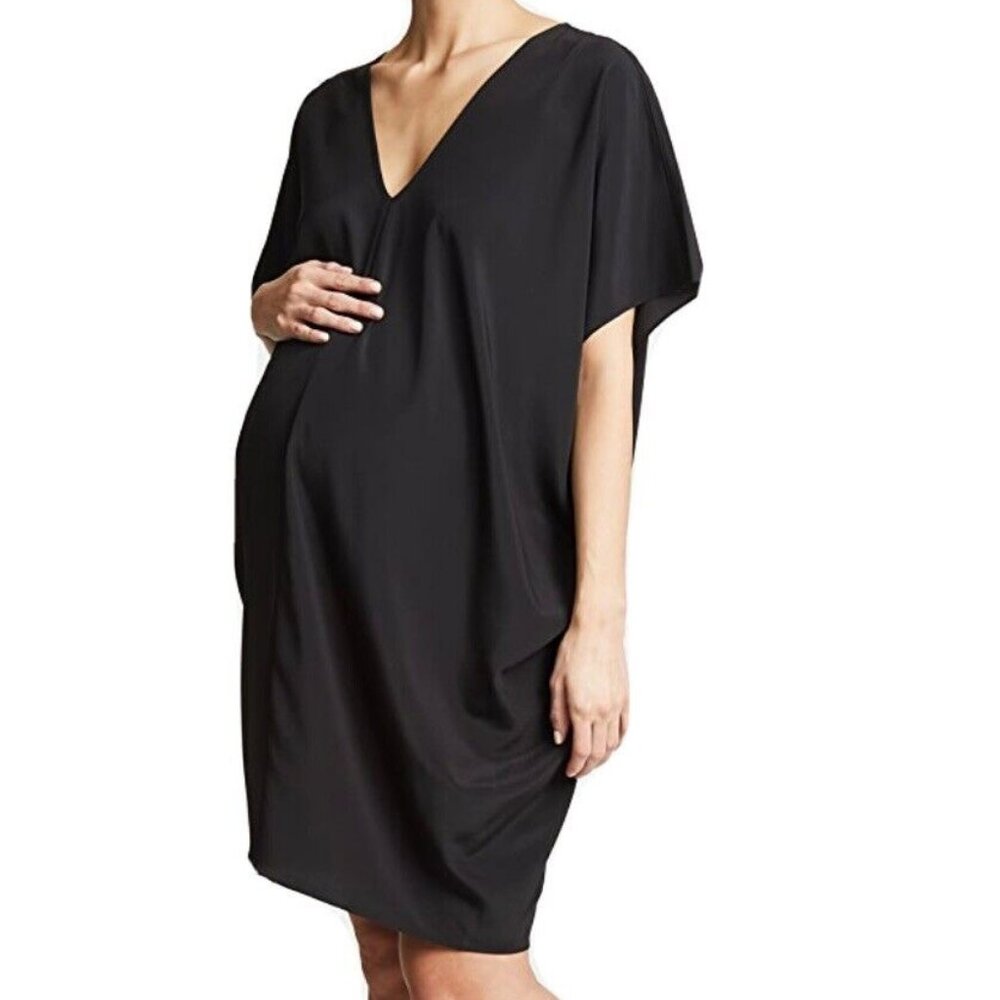 Hatch Collection Slouch black maternity tunic dress one size